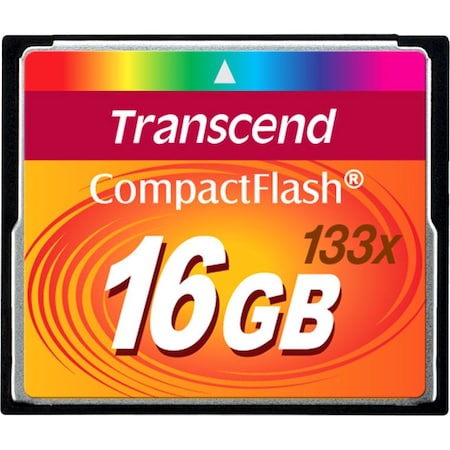 Transcend Information Flash Memory Card - 16 Gb - Compactflash Card - 3.3/5 V - Ata - TS16GCF133